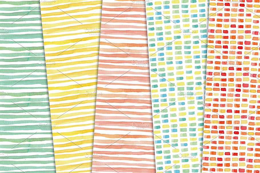 水彩纸张图案纹理素材包 Watercolor Paper插图(1)