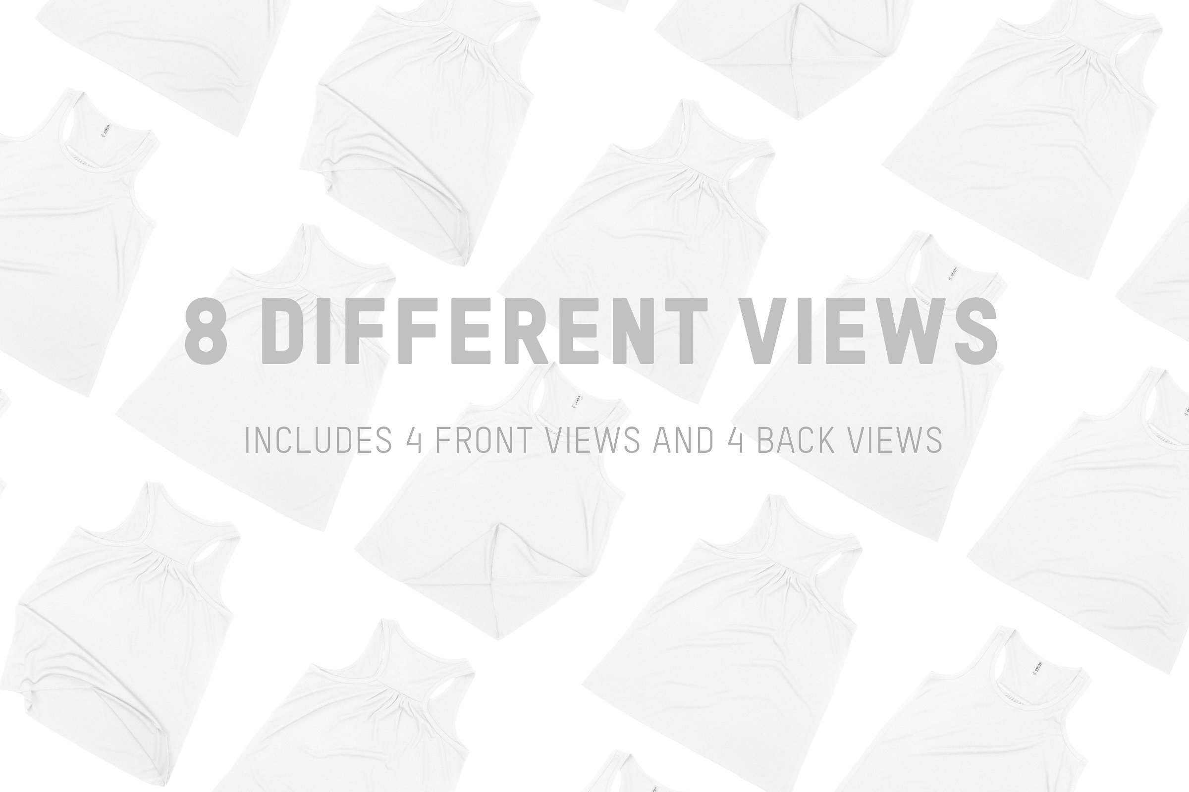 男士无袖背心服装样机 Bella Canvas 8800Y Youth Racerback插图(5)