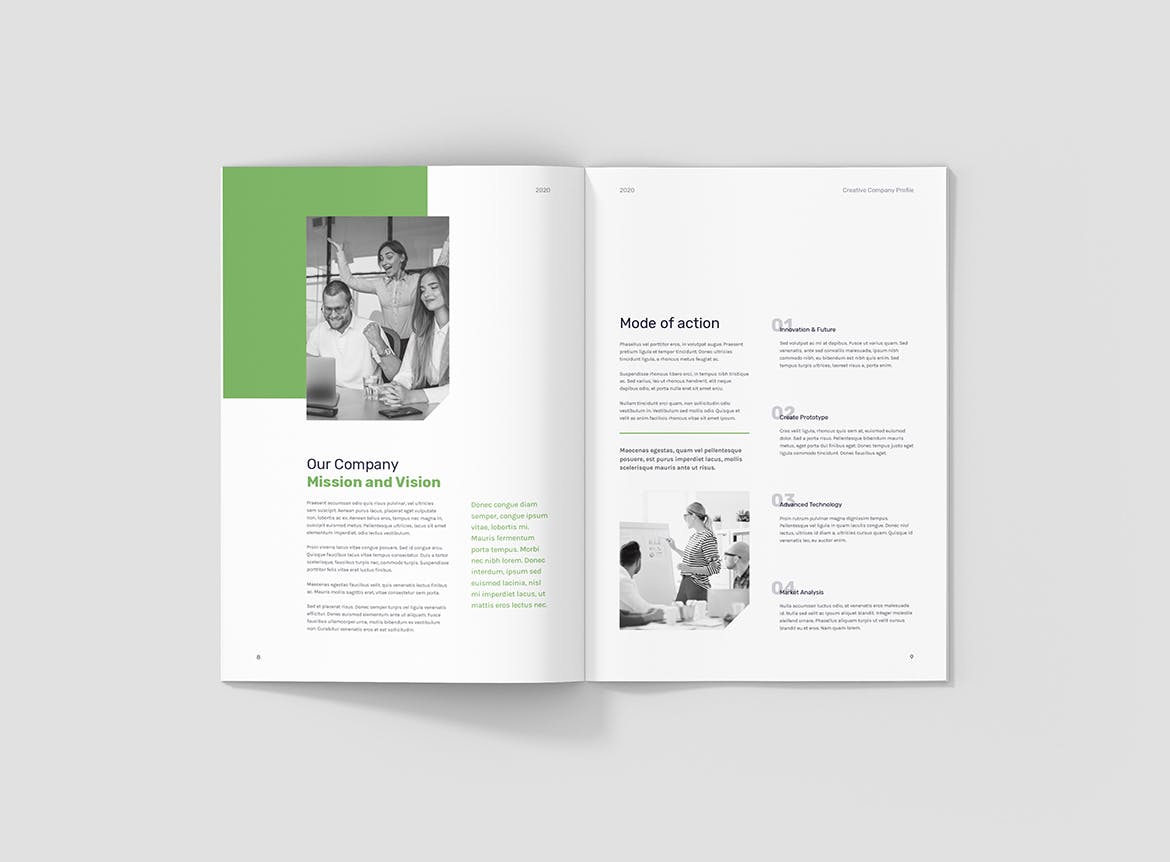创意多用途竖版设计风格企业公司画册排版设计模板 Creative Multipurpose Company Profile插图(5)