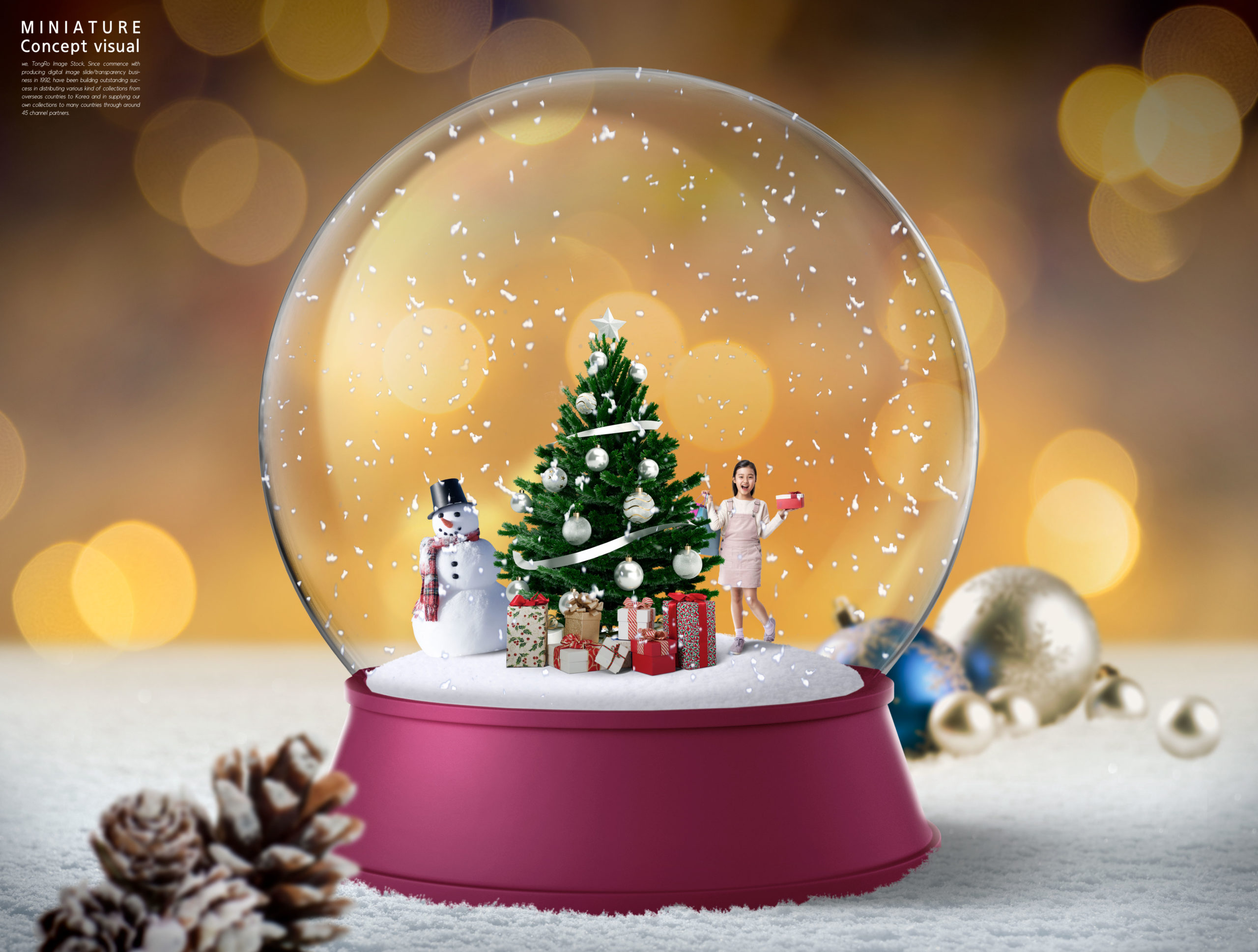 冬季圣诞主题微型视觉场景psd素材合集插图(6)