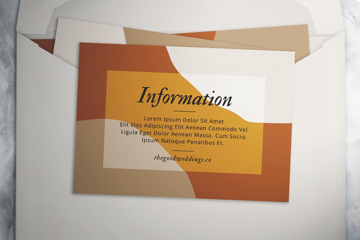 朴实无华风格婚礼邀请设计套装 Minimalist Wedding Suite插图(5)