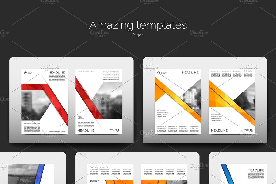 极力推荐：80款企业多用途宣传小册子模板 Business Brochures Bundle插图(1)