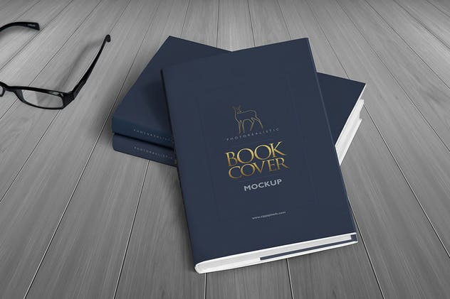 精装图书封面设计样机 Hard Book Mockups插图(5)