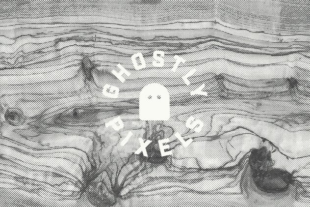 木纹半色调纹理设计素材合集 Wood Halftone Textures插图(8)