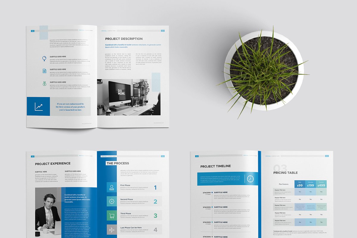 极简主义企业策划提案书设计模板插图(2)