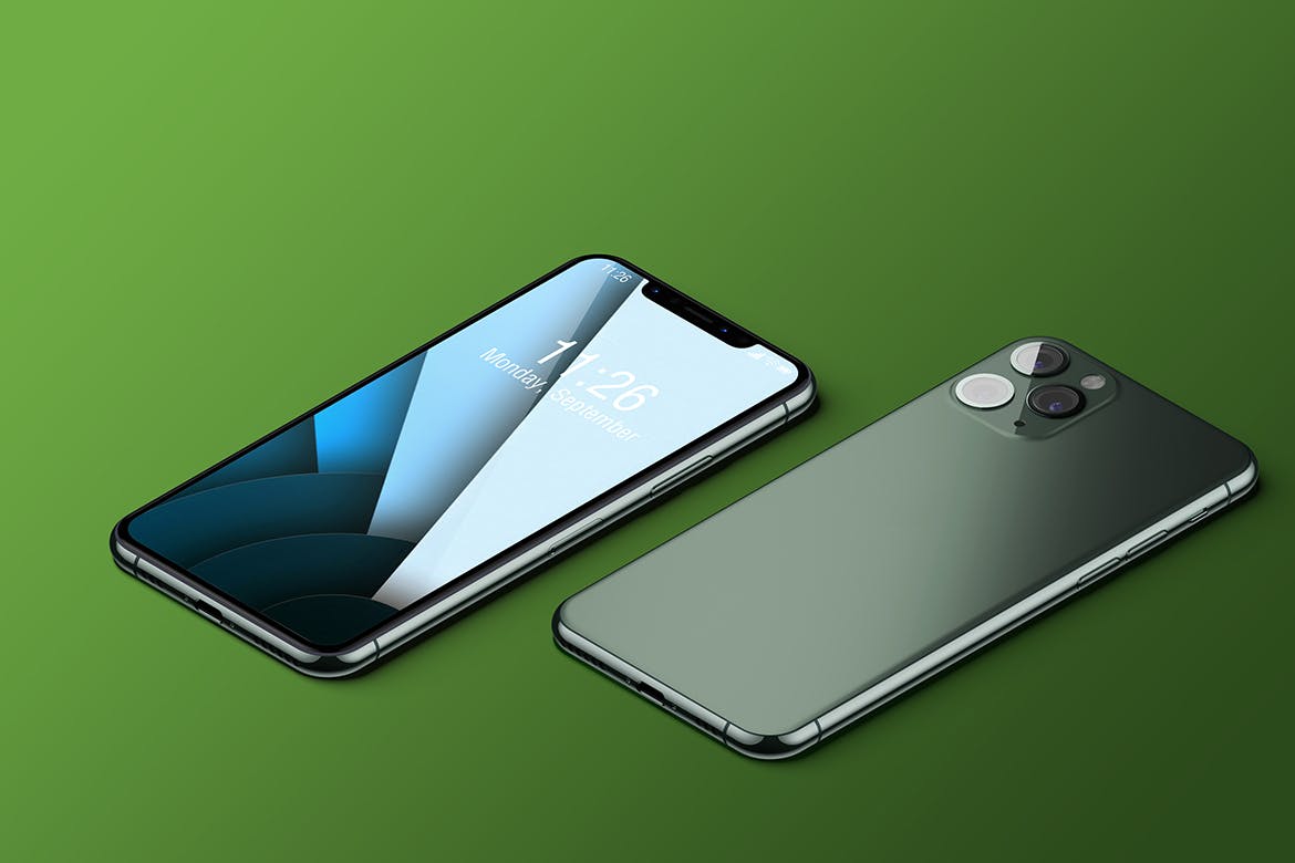 iPhone 11 Pro手机屏幕演示素材库精选样机模板 PHONE 11 PRO MOCKUP插图(1)