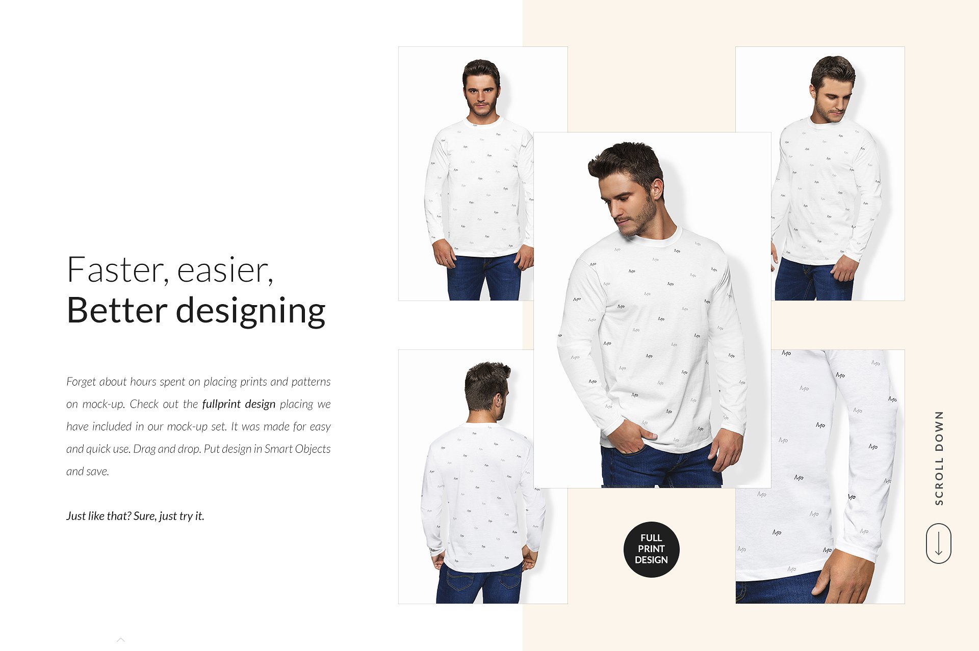 时尚男模特长袖服装展示模型Mockups下载2.44 GB[psd]插图(2)