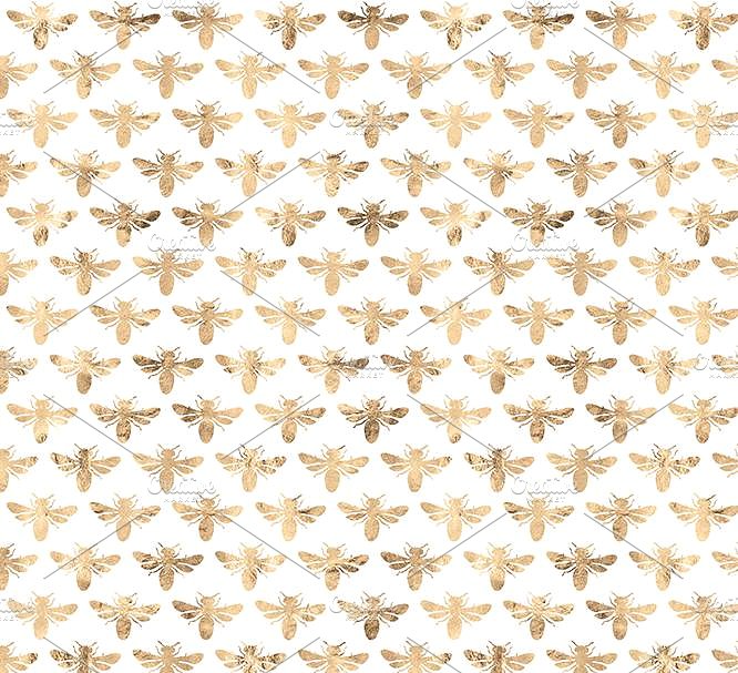 非常适合设计礼品包装纸的花样图案背景 Azure Dawn: Petrol & Gold插图(2)