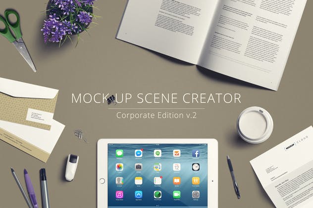 超级巨无霸&Header场景样机设计素材包 Multipurpose Mock-Up Creator插图(2)