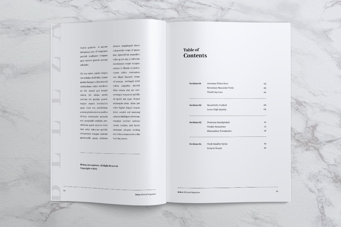 高端优雅时尚服饰杂志版式设计模板 BELEZA Fashion Magazines插图(1)