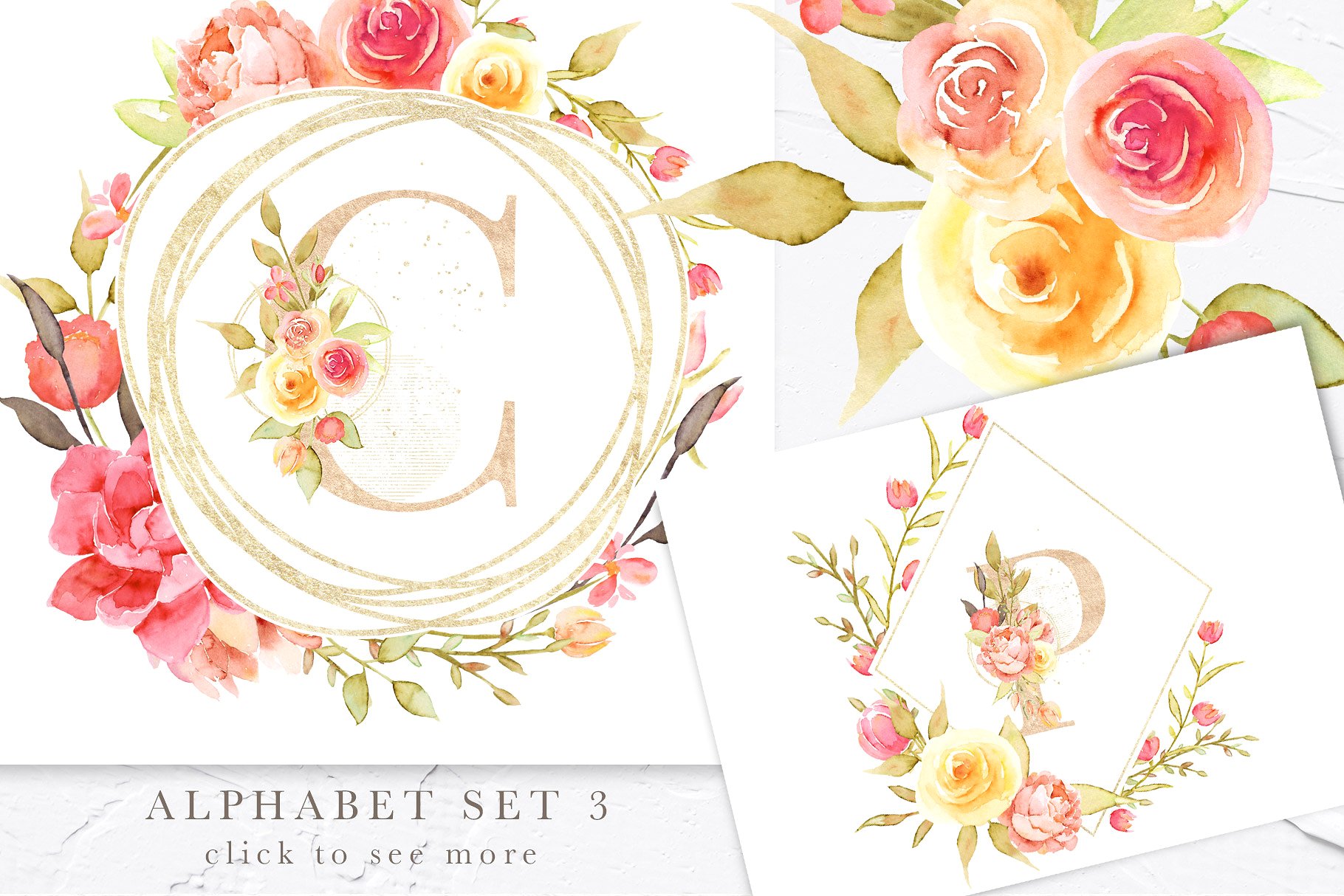 英伦花园水彩花卉元素素材合集 English Garden Watercolor Collection插图(7)