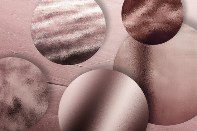 时尚高雅玫瑰金箔纸背景纹理 50 Rose Gold Textures插图(1)