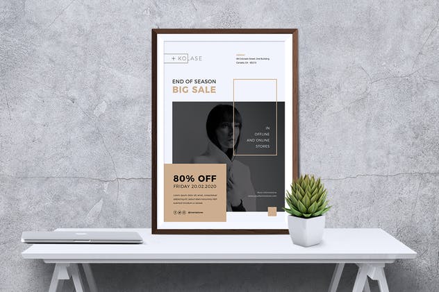 时尚服饰品牌促销广告海报设计模板 KOLASE Fashion Store Flyer插图(4)