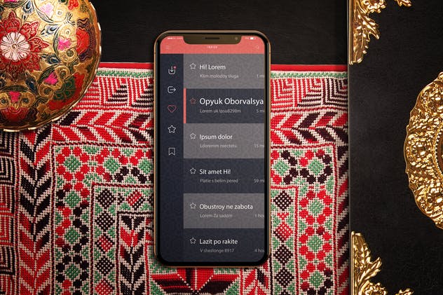 高端奢华场景iPhone X展示样机模板 Arabic iPhone X Mockup插图(1)