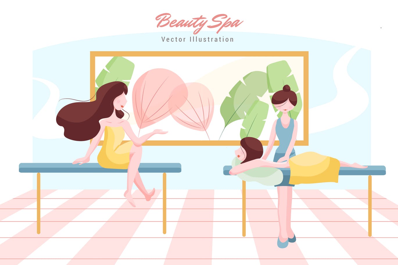 美容SPA主题矢量插画素材库精选素材v4 Beauty Spa Vector Illustration插图