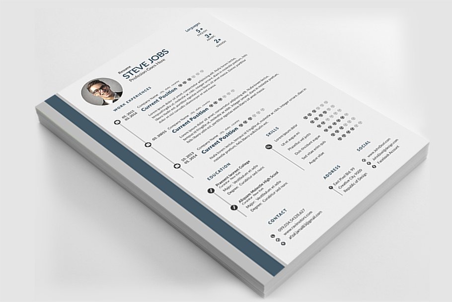 现代简约应聘简历模板 Resume插图