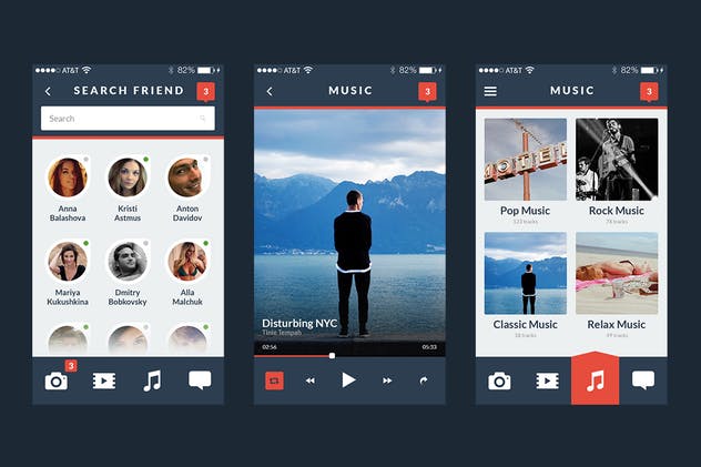 扁平设计风格通用APP应用UI套件 Flatter Mobile UI Kit插图(6)