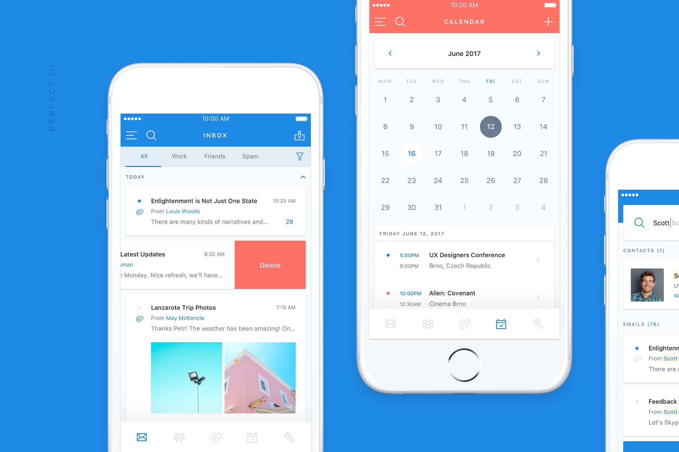 邮件日历行程类 APP UI 套件 Email & Calendar UI/UX Kit (Sketch)插图(4)