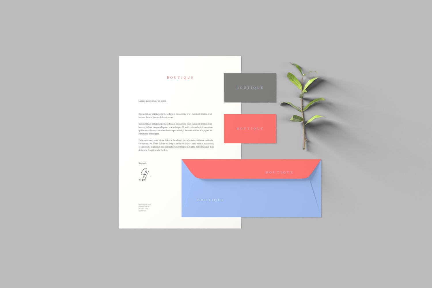 创意办公用品套件品牌VI设计预览样机 Branding Stationery Mockups插图(4)