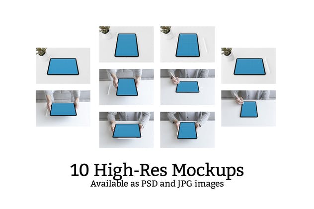 真实场景iPad Pro(第三代)设备样机展示模板 10 iPad Pro (3rd Generation) Mockups插图(2)