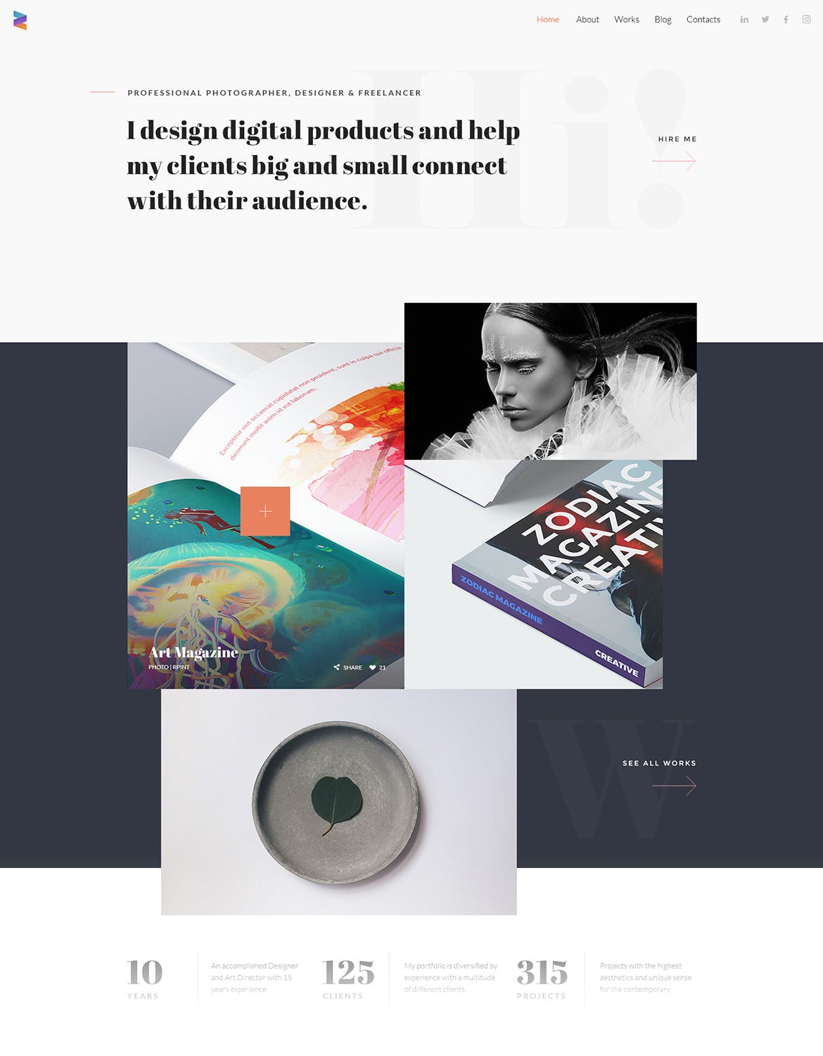 八合一多用途网站主页着陆页设计PSD模板 Zodiac – Multi-Purpose PSD Template插图(1)