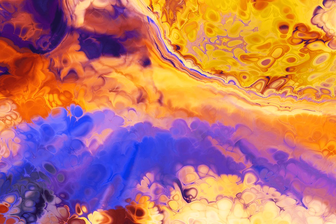 混合水彩颜料天然大理石纹理素材库精选背景 Acrylic Pouring Texture Set插图(1)