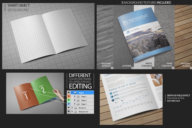 企业宣传册/产品目录/杂志样机模板 Brochure / Catalog / Magazine Mock-Up插图(12)