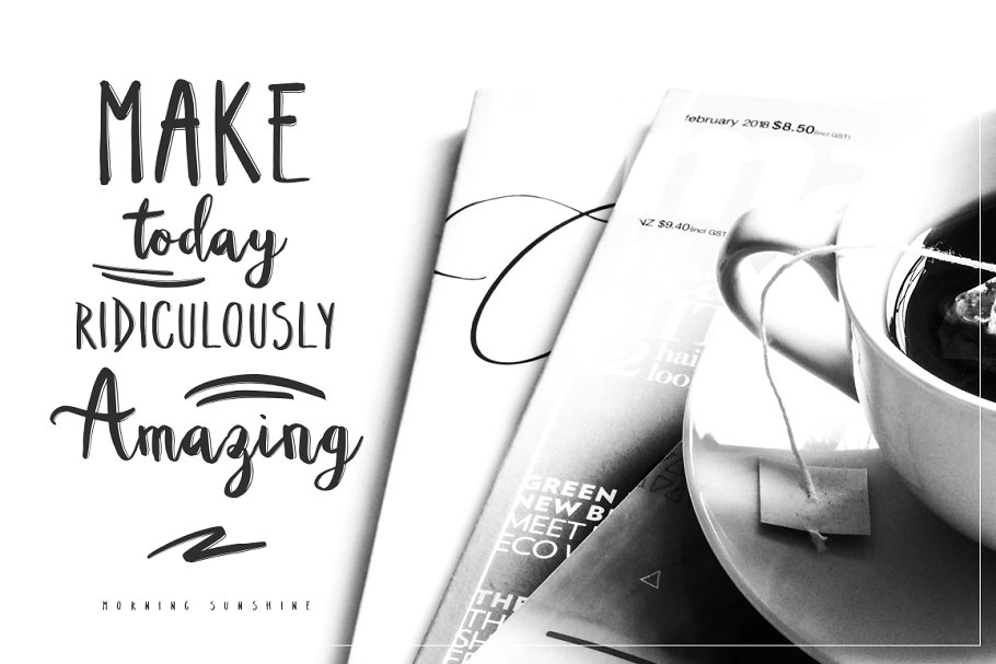 13款手写英文字体合集&Logo模板、矢量插画 Wonderland Fonts Pack & Branding Kit插图(98)