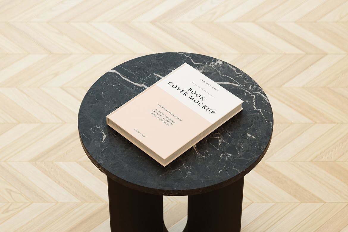 精装图书硬封设计效果图样机素材库精选 Book Cover Mockup插图(1)