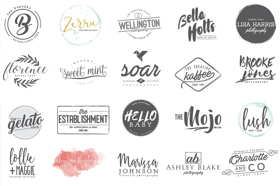 英文手绘字体Logo合集7 Logo Set 7插图(5)