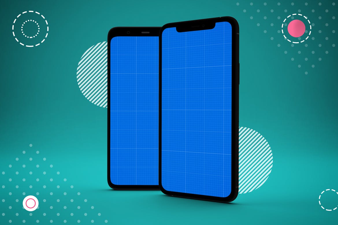 iOS&Android应用UI设计演示素材库精选样机模板 Abstract IOS & Android Mockup V.2插图(9)