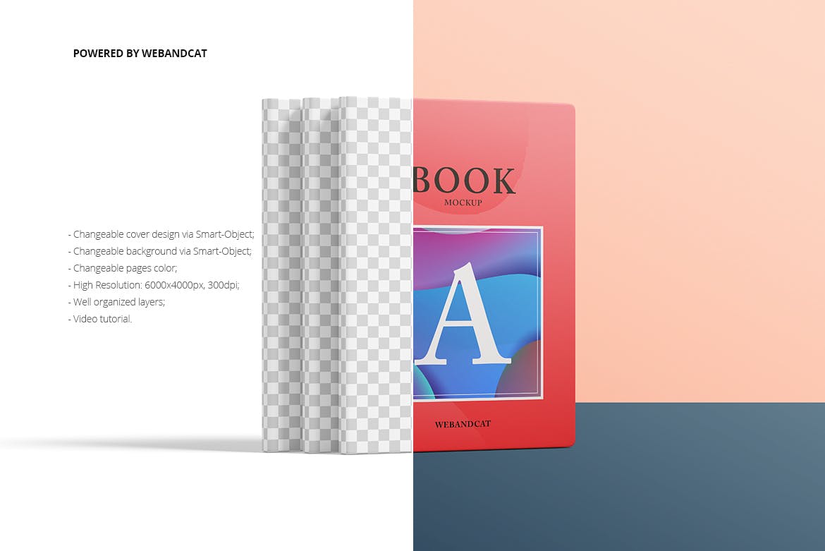 9套高质量且易于编辑记事本/书籍样机素材库精选 Book Mockup Set插图(1)