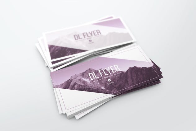 DL企业品牌传单样机设计模板 DL Flyer Mockups插图(4)