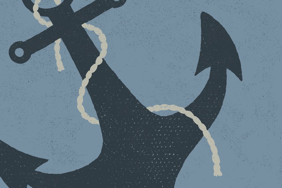 铅笔+墨水手绘船锚插画 Anchors & Rope – 3 Pack插图(1)