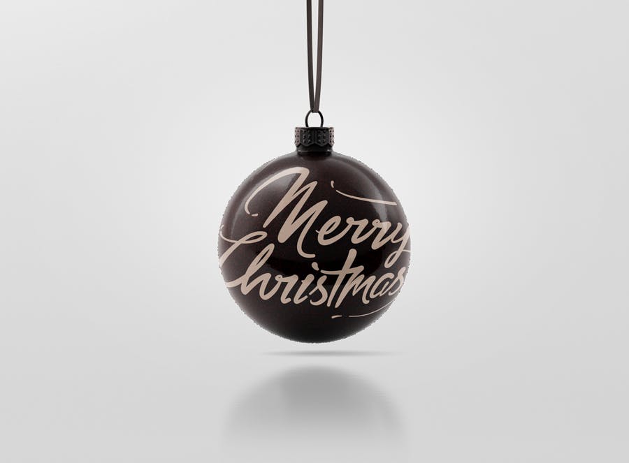 闪闪发光圣诞装饰球样机模板 Glitter Christmas Ball Mockup插图(11)