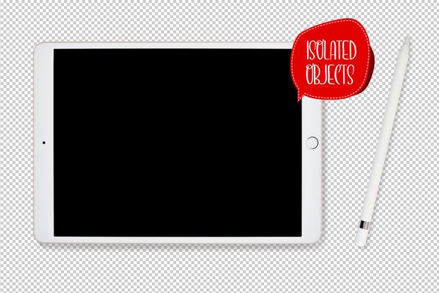 iPad Pro平板电脑屏幕演示样机模板 Tablet iPad Pro Mock Up Set插图(4)