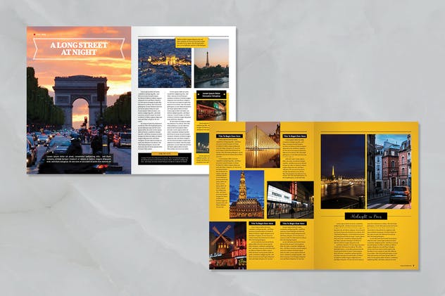 旅行风景主题杂志排版模板 Traveling Magazine插图(3)