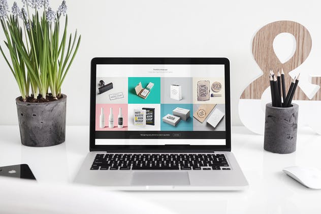 16个不同场景Mac Pro演示样机合集 MacBook Pro Responsive Mock-Up插图(1)