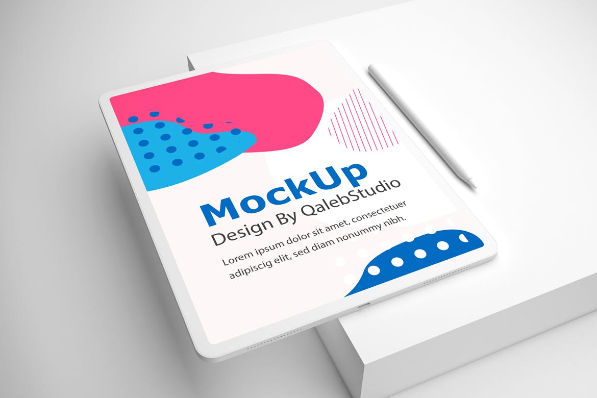 简约风格背景iPad Pro平板电脑素材库精选样机模板v2 Clean iPad Pro V.2 Mockup插图(3)