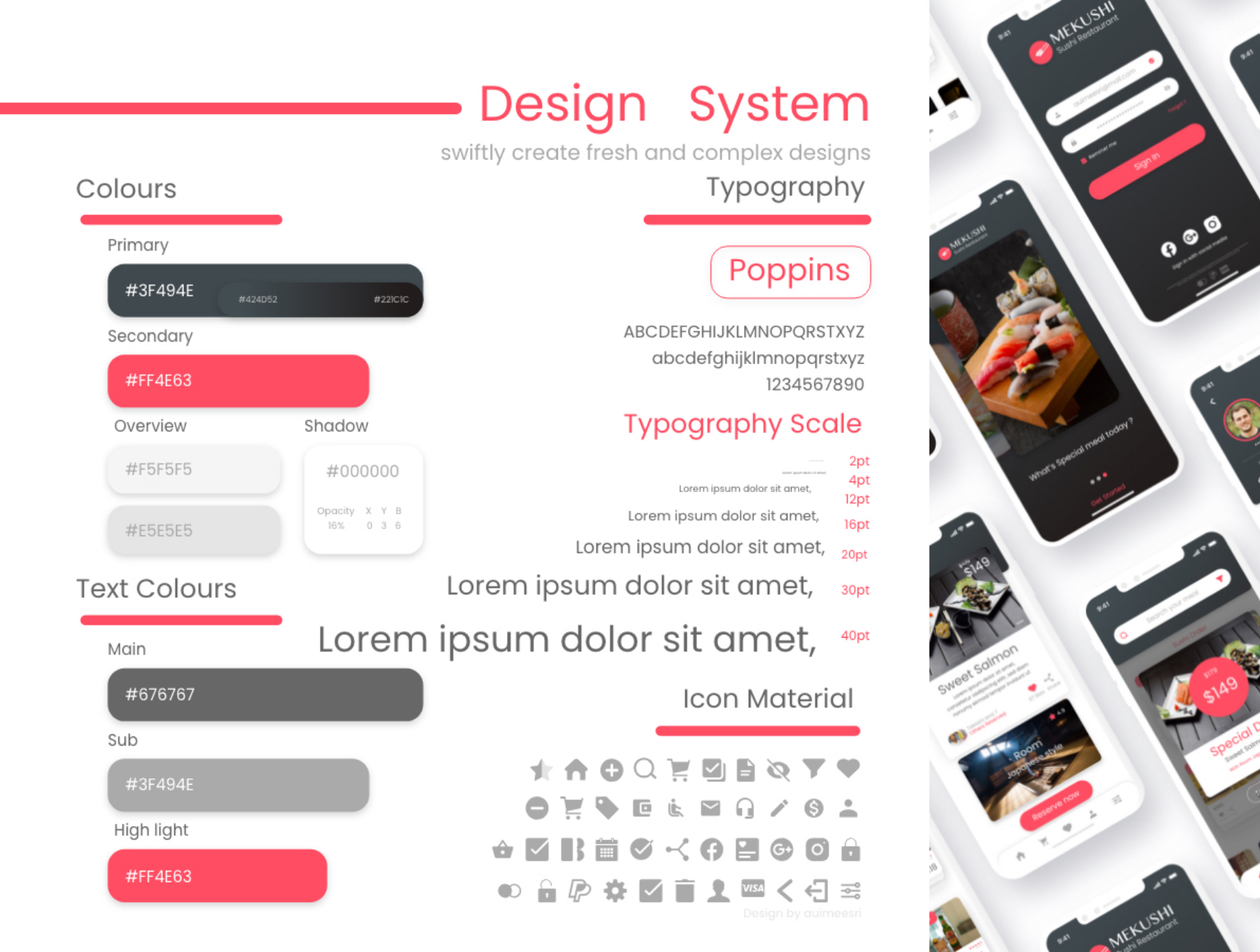 素材库下午茶：精美的寿司美食类iOS APP UI KIT套装下载[XD,Sketch]插图(4)