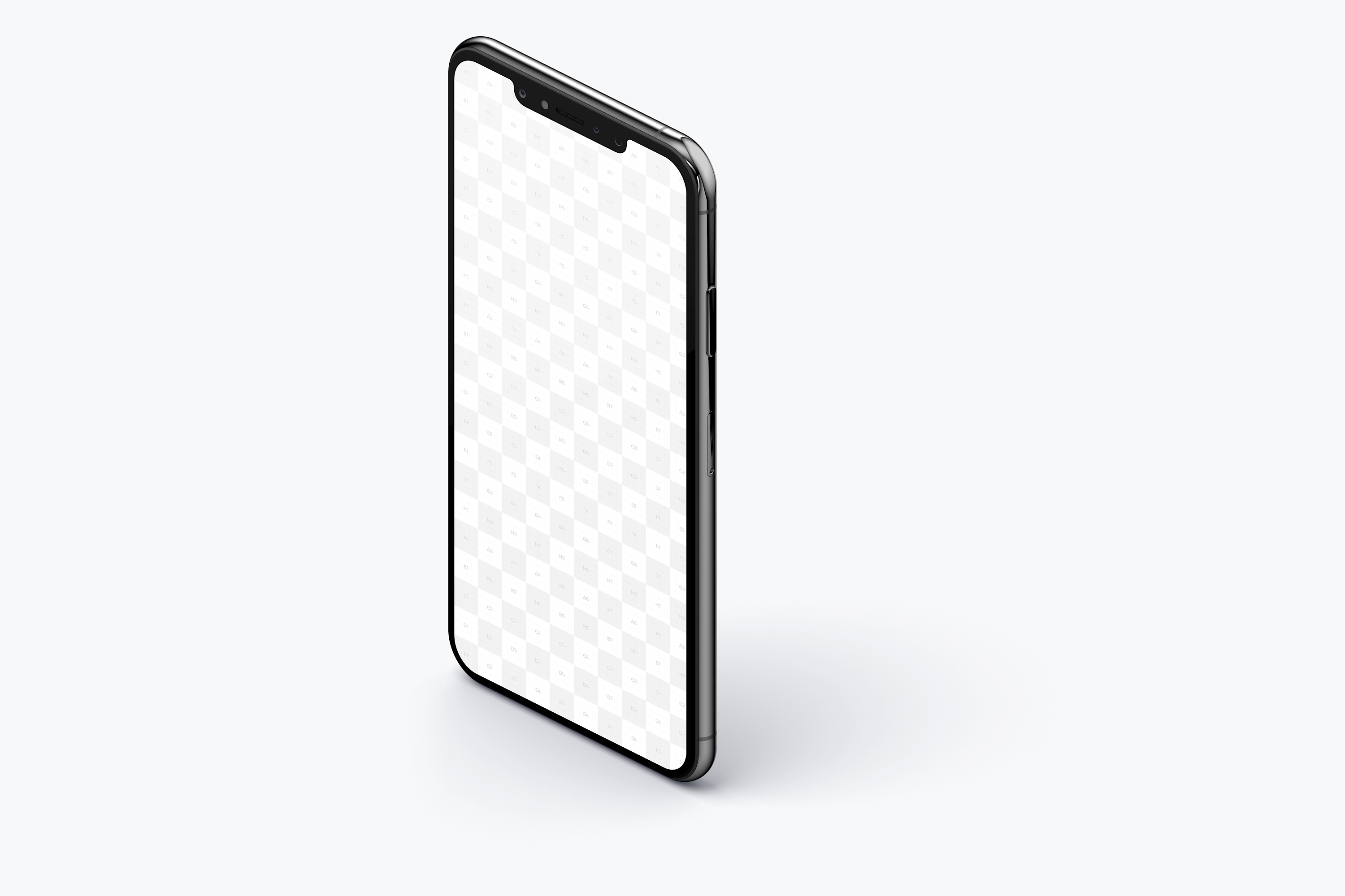 iPhone XS Max手机APP应用UI设计样机左视图样机02 iPhone XS Max Mockup, Isometric Left View 02插图(1)