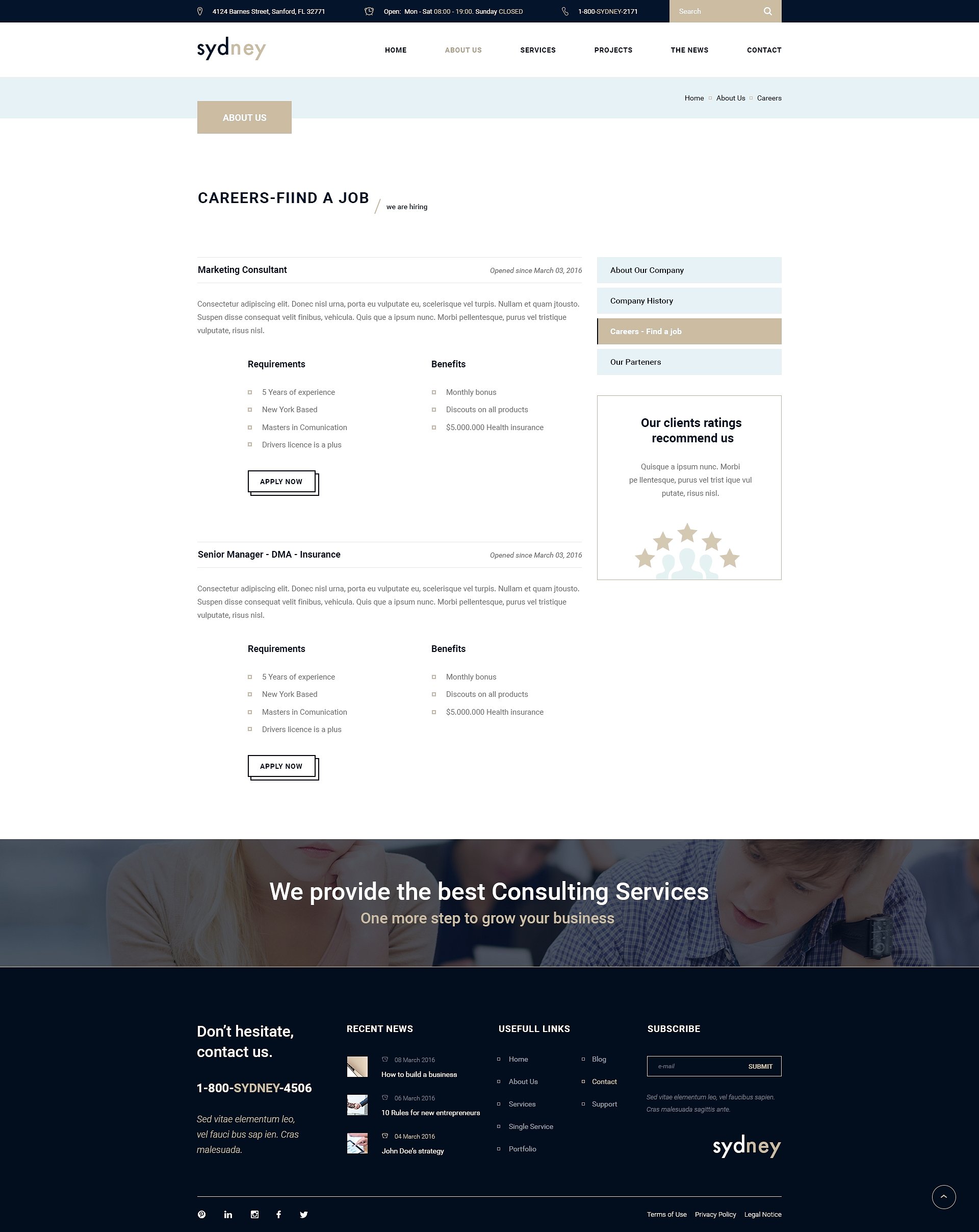 金融咨询类企业网站 PSD 模板 Sydney- Premium Finance Business PSD插图(4)