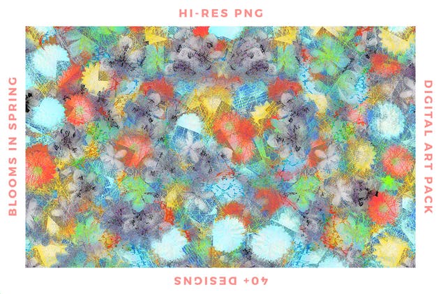 梦幻春天花卉图案纹理合集 Blooms in Spring插图(3)