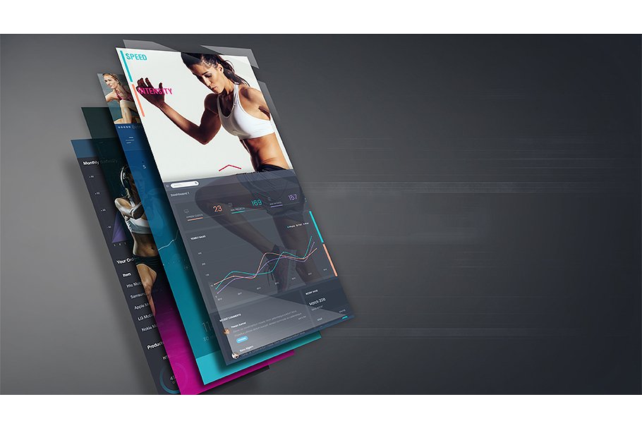 现代独特iPhone X浮动特效 UI设计展示PSD模型Mockups插图(5)