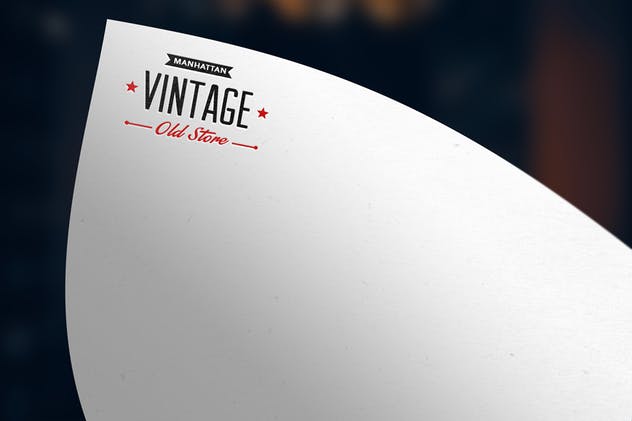 纸张印刷品Logo标志样机模板v1 Paper Logo Mock Up Pack vol 01插图(4)