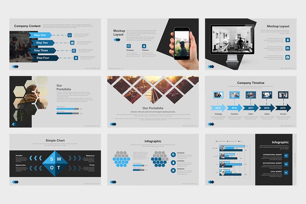 正方形图形企业宣传PPT设计模板 Vidas : Powerpoint Presentation插图(2)