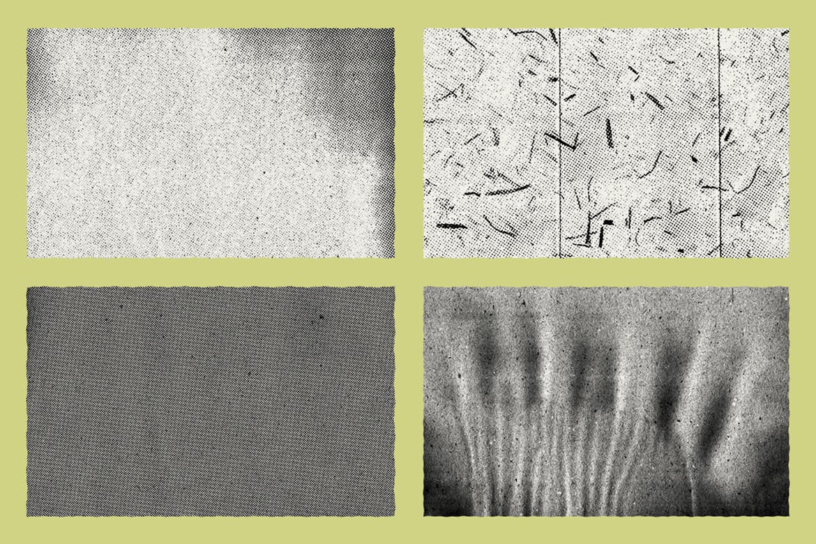 15款手工制作半色调幕布纹理包背景 Halftone Screen Texture Pack Background插图(2)
