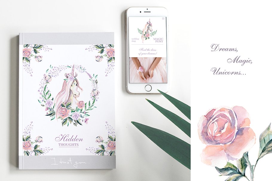 多用途魔法天马花卉系列水彩画集插图(4)