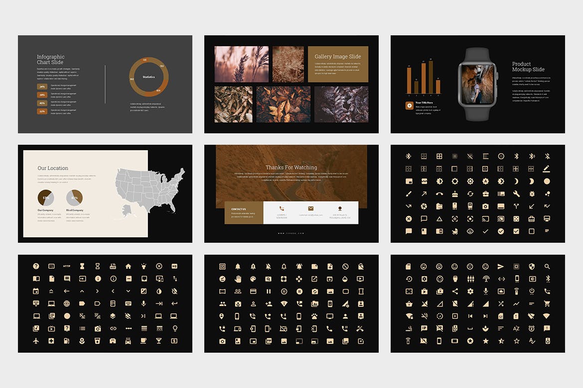 棕色色调Lookbook目录Keynote演示文稿模板 Yokea : Brown Color Tone Lookbook Keynote插图(12)