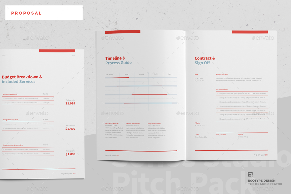 创意企业项目建议书/画册小册子模板插图(2)